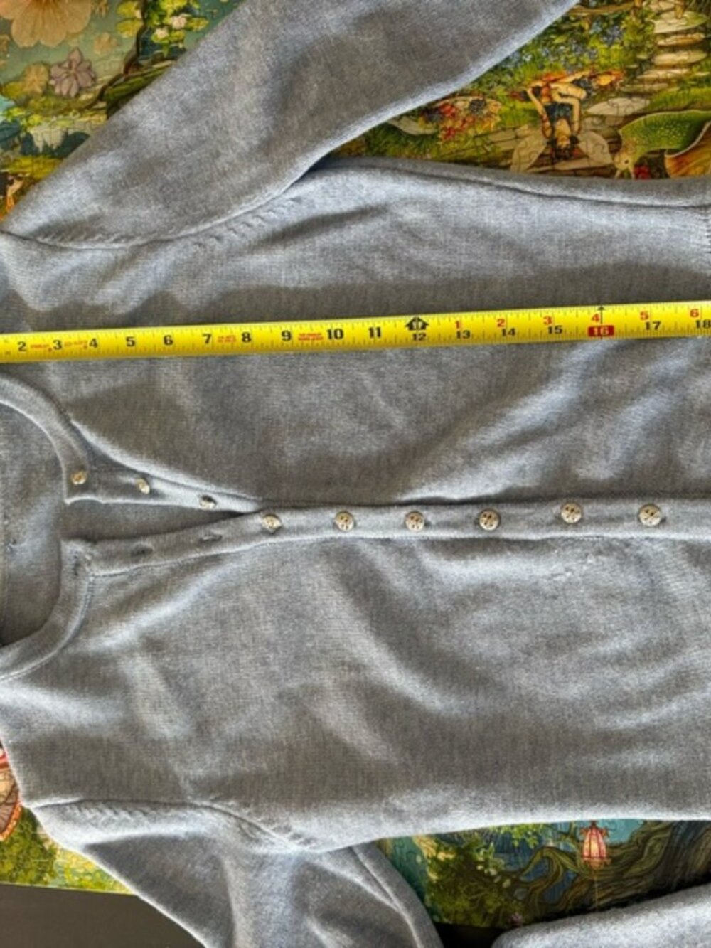 Light Blue Button Cardigan - Picture 6 of 7